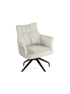 Стул мягкий Kaser 360, на металлокаркасе, крутящийся, цвет слоновая кость/чёрный  (артикул 10997692)  большой выбор товаров оптом и в розницу по низким ценам с доставкой