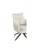 Стул мягкий Kaser 360, на металлокаркасе, крутящийся, цвет слоновая кость/чёрный  (артикул 10997692)  большой выбор товаров оптом и в розницу по низким ценам с доставкой