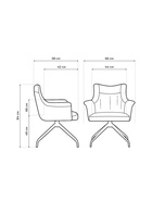 Стул мягкий Kaser 360, на металлокаркасе, крутящийся, цвет слоновая кость/чёрный  (артикул 10997692)  большой выбор товаров оптом и в розницу по низким ценам с доставкой