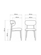 Стул мягкий Lisbon, на металлокаркасе, цвет бежевый/дерево - Фото 2