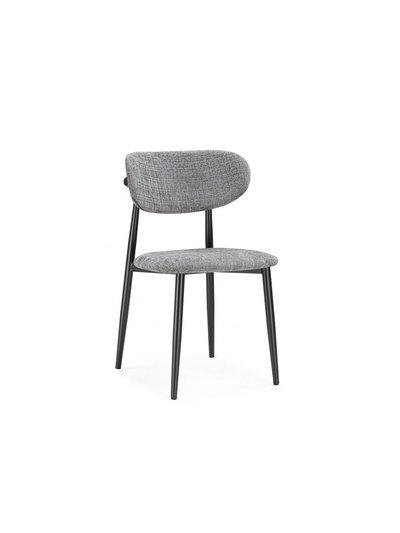 Стул мягкий Lisbon, на металлокаркасе, цвет серый/чёрный