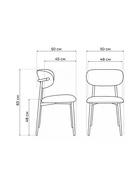 Стул мягкий Lisbon, на металлокаркасе, цвет серый/чёрный - Фото 2