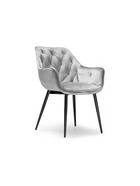 Стул мягкий Remo, на металлокаркасе, цвет светло–серый  (артикул 10997698)  большой выбор товаров оптом и в розницу по низким ценам с доставкой