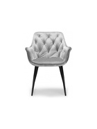 Стул мягкий Remo, на металлокаркасе, цвет светло–серый  (артикул 10997698)  большой выбор товаров оптом и в розницу по низким ценам с доставкой