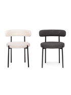 Стул мягкий Rudi, на металлокаркасе, цвет белый/чёрный  (артикул 10997699)  большой выбор товаров оптом и в розницу по низким ценам с доставкой