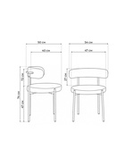 Стул мягкий Rudi, на металлокаркасе, цвет белый/чёрный  (артикул 10997699)  большой выбор товаров оптом и в розницу по низким ценам с доставкой