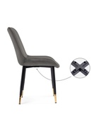 Стул мягкий Seda 1, на металлокаркасе, цвет тёмно–серый/золотой/чёрный  (артикул 10997701)  большой выбор товаров оптом и в розницу по низким ценам с доставкой