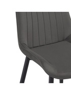 Стул мягкий Seda 1, на металлокаркасе, цвет тёмно–серый/золотой/чёрный  (артикул 10997701)  большой выбор товаров оптом и в розницу по низким ценам с доставкой