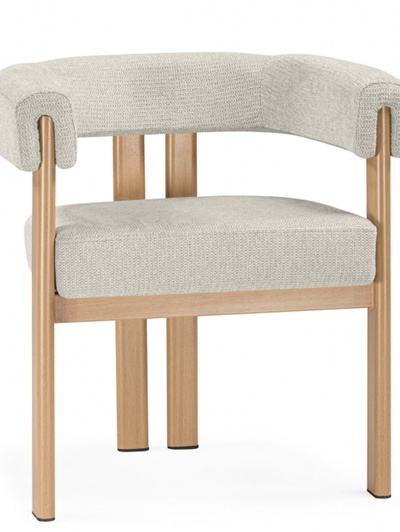 Стул мягкий Selma, на металлокаркасе, цвет бежевый/бук