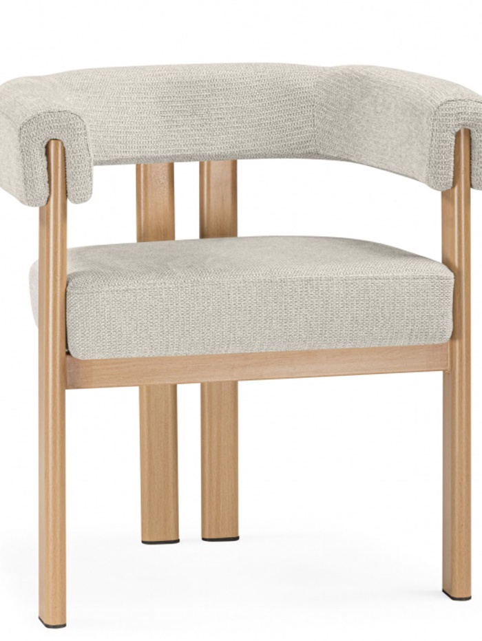 Стул мягкий Selma, на металлокаркасе, цвет бежевый/бук