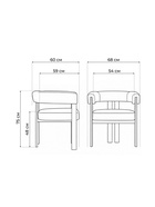 Стул мягкий Selma, на металлокаркасе, цвет бежевый/бук  (артикул 10997702)  большой выбор товаров оптом и в розницу по низким ценам с доставкой