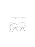 Стул мягкий Solomon 1, на металлокаркасе, вращающийся, цвет светло–бежевый/чёрный  (артикул 10997704)  большой выбор товаров оптом и в розницу по низким ценам с доставкой