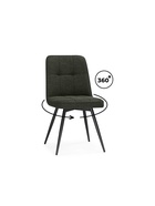 Стул мягкий Texas 4, на металлокаркасе, поворотный, цвет тёмно–зелёный /чёрный  (артикул 10997711)  большой выбор товаров оптом и в розницу по низким ценам с доставкой