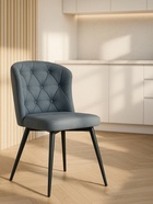 Стул мягкий «Алиссум», на металлокаркасе, цвет светло–серый/чёрный  (артикул 10997716)  большой выбор товаров оптом и в розницу по низким ценам с доставкой