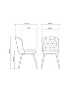 Стул мягкий «Алиссум», на металлокаркасе, цвет светло–серый/чёрный  (артикул 10997716)  большой выбор товаров оптом и в розницу по низким ценам с доставкой