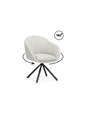 Стул мягкий «Бартон 1», на металлокаркасе, обивка мадера 2, цвет белый/чёрный матовый