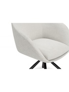 Стул мягкий «Бартон 1», на металлокаркасе, обивка мадера 2, цвет белый/чёрный матовый  (артикул 10997717)  большой выбор товаров оптом и в розницу по низким ценам с доставкой