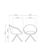 Стул мягкий «Бартон 1», на металлокаркасе, обивка мадера 2, цвет белый/чёрный матовый  (артикул 10997717)  большой выбор товаров оптом и в розницу по низким ценам с доставкой