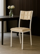 Стул мягкий «Бекал», на металлокаркасе, обивка искусственная кожа, цвет бежевый/белый  (артикул 10997719)  большой выбор товаров оптом и в розницу по низким ценам с доставкой