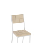 Стул мягкий «Бекал», на металлокаркасе, обивка искусственная кожа, цвет бежевый/белый  (артикул 10997719)  большой выбор товаров оптом и в розницу по низким ценам с доставкой