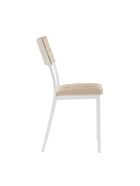 Стул мягкий «Бекал», на металлокаркасе, обивка искусственная кожа, цвет бежевый/белый  (артикул 10997719)  большой выбор товаров оптом и в розницу по низким ценам с доставкой