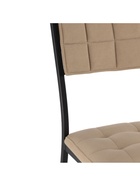 Стул мягкий «Бекал», на металлокаркасе, обивка велюр, цвет латте/чёрный матовый  (артикул 10997721)  большой выбор товаров оптом и в розницу по низким ценам с доставкой