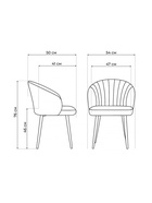 Стул мягкий «Бэнбу», на металлокаркасе, обивка marseille 11, цвет серый/чёрный  (артикул 10997723)  большой выбор товаров оптом и в розницу по низким ценам с доставкой