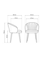 Стул мягкий «Бэнбу», на металлокаркасе, обивка marseille 13, цвет бежевый/чёрный  (артикул 10997724)  большой выбор товаров оптом и в розницу по низким ценам с доставкой