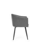 Стул мягкий «Валета», на металлокаркасе, обивка велюр, цвет тёмно–серый /чёрный  (артикул 10997734)  большой выбор товаров оптом и в розницу по низким ценам с доставкой