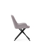 Стул мягкий «Галтер MR–28», на металлокаркасе, обивка велюр, цвет серый/чёрный  (артикул 10997738)  большой выбор товаров оптом и в розницу по низким ценам с доставкой