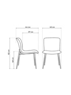 Стул мягкий «Игон», на металлокаркасе, обивка велюр, цвет серый /чёрный муар  (артикул 10997748)  большой выбор товаров оптом и в розницу по низким ценам с доставкой