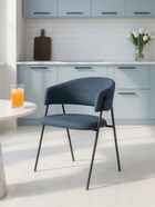 Стул мягкий «Криспиан», на металлокаркасе, обивка рогожка, цвет синий/чёрный  (артикул 10997752)  большой выбор товаров оптом и в розницу по низким ценам с доставкой