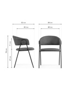 Стул мягкий «Криспиан», на металлокаркасе, обивка рогожка, цвет синий/чёрный  (артикул 10997752)  большой выбор товаров оптом и в розницу по низким ценам с доставкой