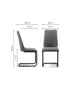 Стул мягкий «Лулла», на металлокаркасе, обивка велюр, цвет чёрный/серый  (артикул 10997756)  большой выбор товаров оптом и в розницу по низким ценам с доставкой