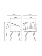 Стул мягкий «Моншау», на металлокаркасе, обивка marseille 11 данс, цвет серый/чёрный  (артикул 10997761)  большой выбор товаров оптом и в розницу по низким ценам с доставкой