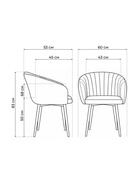 Стул мягкий «Моншау», на металлокаркасе, обивка marseille 2, цвет бежевый/чёрный  (артикул 10997766)  большой выбор товаров оптом и в розницу по низким ценам с доставкой