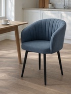 Стул мягкий «Моншау», на металлокаркасе, обивка marseille 30 данс, цвет синий/чёрный  (артикул 10997768)  большой выбор товаров оптом и в розницу по низким ценам с доставкой