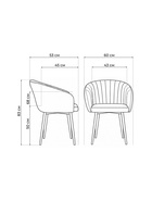 Стул мягкий «Моншау», на металлокаркасе, обивка marseille 30 данс, цвет синий/чёрный  (артикул 10997768)  большой выбор товаров оптом и в розницу по низким ценам с доставкой