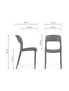 Стул пластиковый «Эгри», цвет серый  (артикул 10997775)  большой выбор товаров оптом и в розницу по низким ценам с доставкой