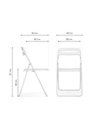 Стул пластиковый Fold складной white - Фото 5