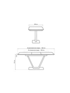 Стол на тумбе кухонный раздвижной «Бугун», 1200(1600)×800×770 мм, цвет чёрный  (артикул 10997784)  большой выбор товаров оптом и в розницу по низким ценам с доставкой