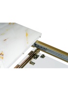 Стол на тумбе кухонный раздвижной «Бугун», 1200(1600)×800×770 мм, цвет белый/золото  (артикул 10997785)  большой выбор товаров оптом и в розницу по низким ценам с доставкой