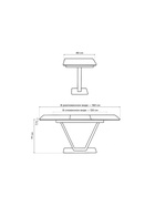 Стол на тумбе кухонный раздвижной «Бугун», 1200(1600)×800×770 мм, цвет белый/золото  (артикул 10997785)  большой выбор товаров оптом и в розницу по низким ценам с доставкой