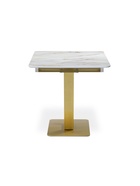 Стол на тумбе кухонный раздвижной «Бугун», 1200(1600)×800×770 мм, цвет белый/золото  (артикул 10997785)  большой выбор товаров оптом и в розницу по низким ценам с доставкой