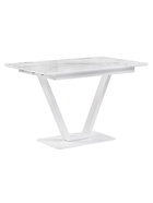 Стол на тумбе кухонный раздвижной «Бугун», 1200(1600)×800×770 мм, цвет мрамор белый/белый  (артикул 10997786)  большой выбор товаров оптом и в розницу по низким ценам с доставкой