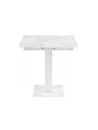 Стол на тумбе кухонный раздвижной «Бугун», 1200(1600)×800×770 мм, цвет мрамор белый/белый  (артикул 10997786)  большой выбор товаров оптом и в розницу по низким ценам с доставкой