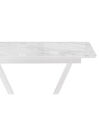 Стол на тумбе кухонный раздвижной «Бугун», 1200(1600)×800×770 мм, цвет мрамор белый/белый  (артикул 10997786)  большой выбор товаров оптом и в розницу по низким ценам с доставкой