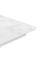 Стол на тумбе кухонный раздвижной «Бугун», 1200(1600)×800×770 мм, цвет мрамор белый/белый  (артикул 10997786)  большой выбор товаров оптом и в розницу по низким ценам с доставкой