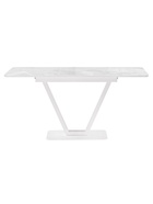 Стол на тумбе кухонный раздвижной «Бугун», 1200(1600)×800×770 мм, цвет мрамор белый/белый  (артикул 10997786)  большой выбор товаров оптом и в розницу по низким ценам с доставкой