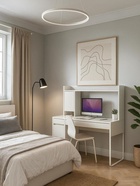 Стол компьютерный Сити-12 белый шелк - фото 121986435